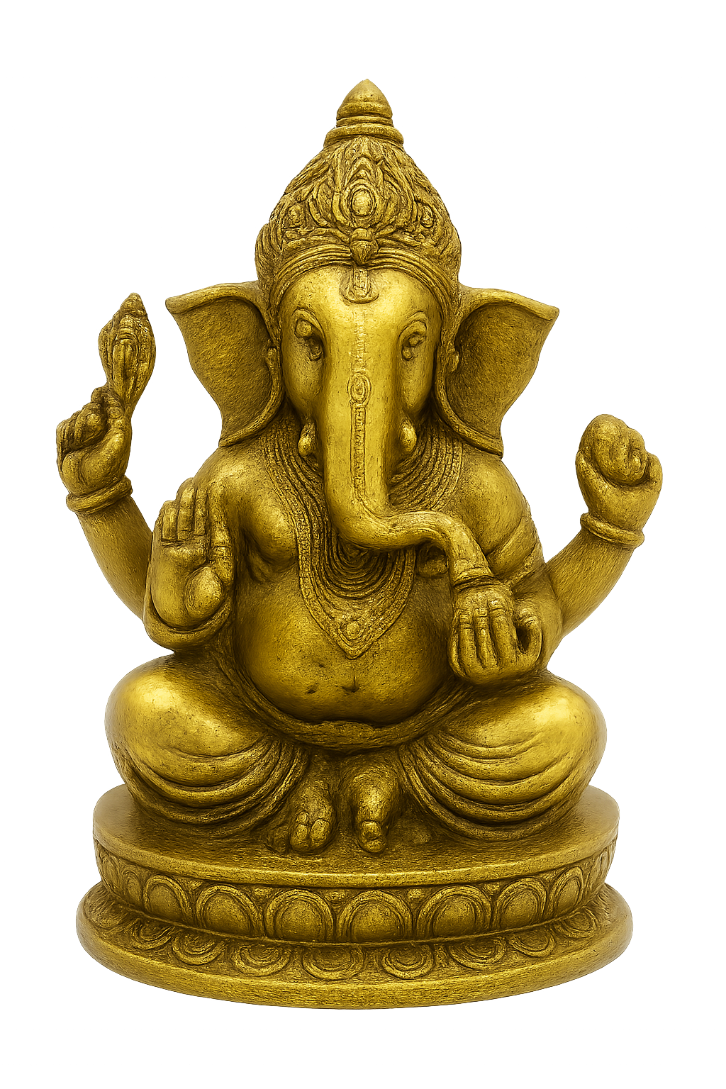 Brass Royal Sitting Ganesh