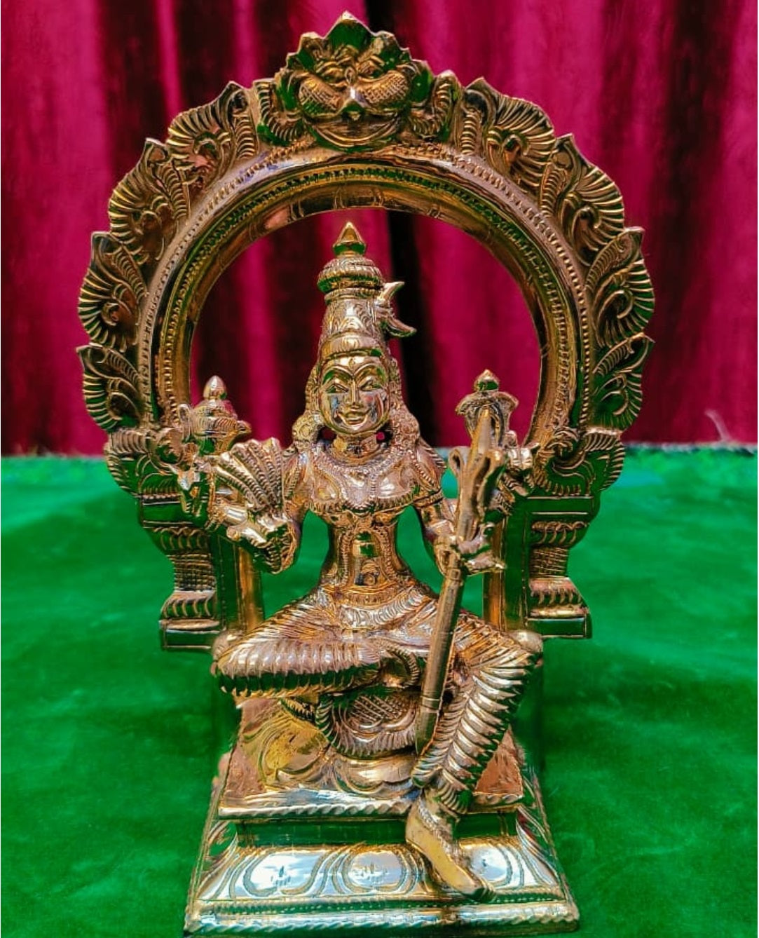 Kamakshi Devi Brass Statue