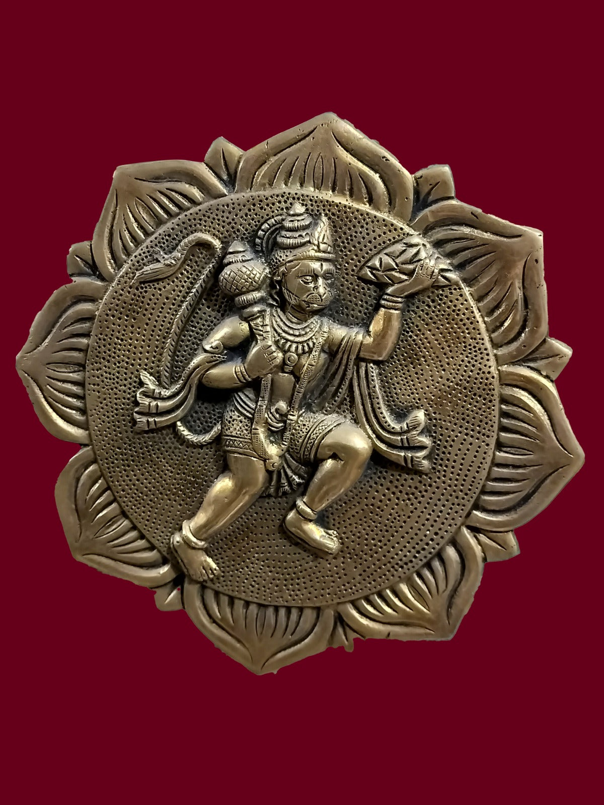 Brass Hanuman Wall Hanging