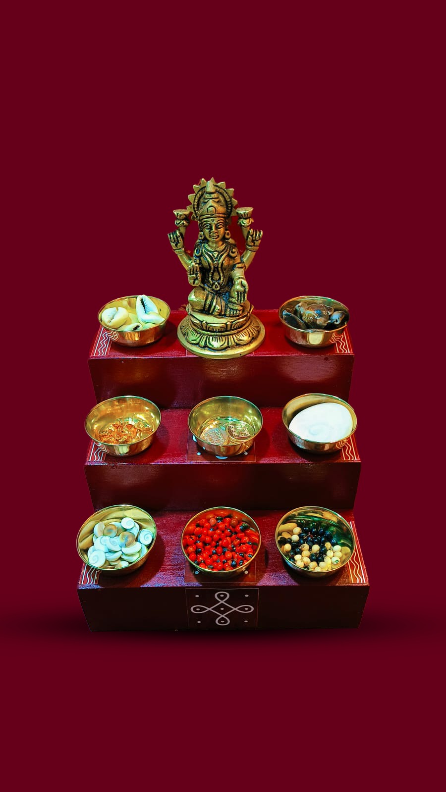 Annapoorani Brass Statue with Pooja Set
