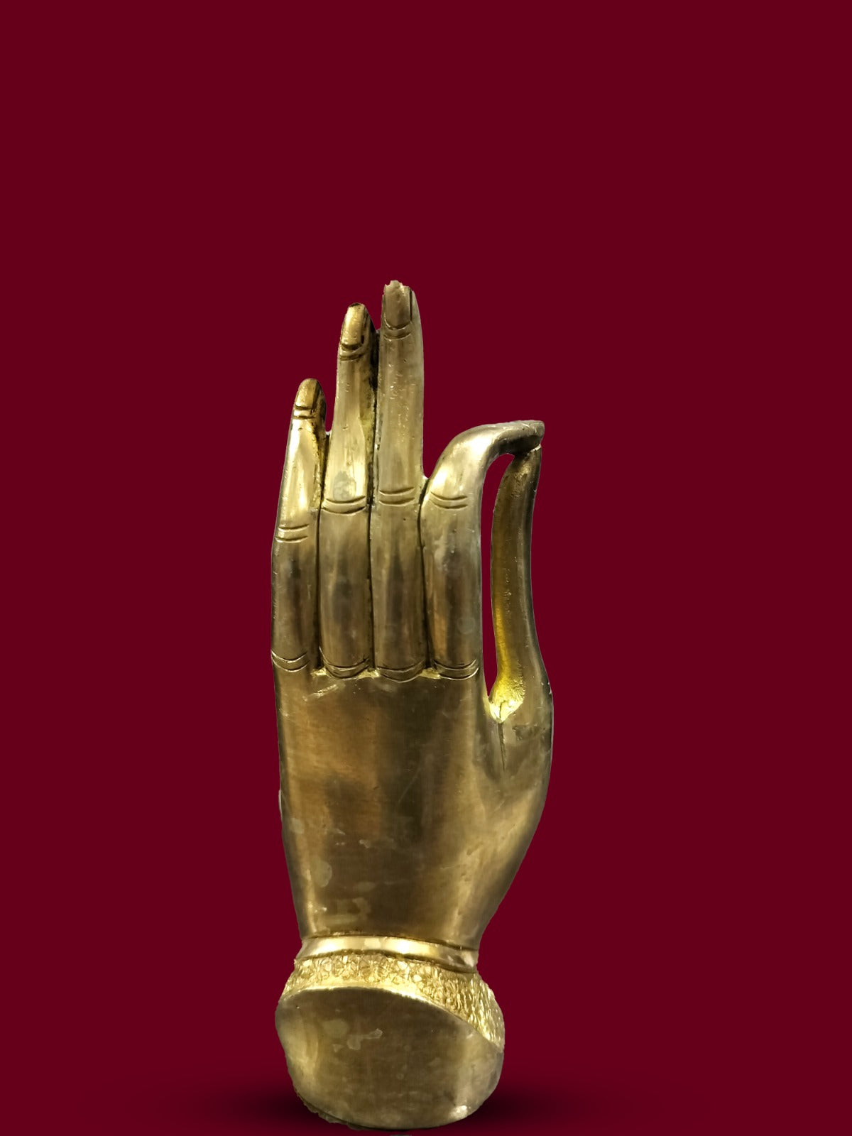 Brass Buddha in Hand Statue