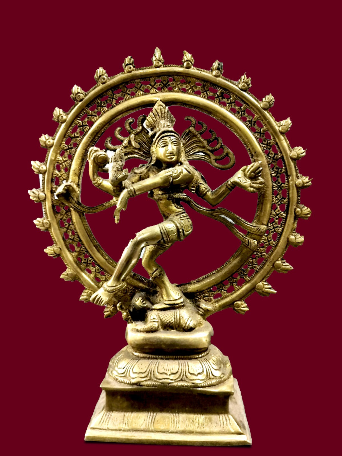 Brass Nataraja Statue (Lord Shiva as the Cosmic Dancer)
