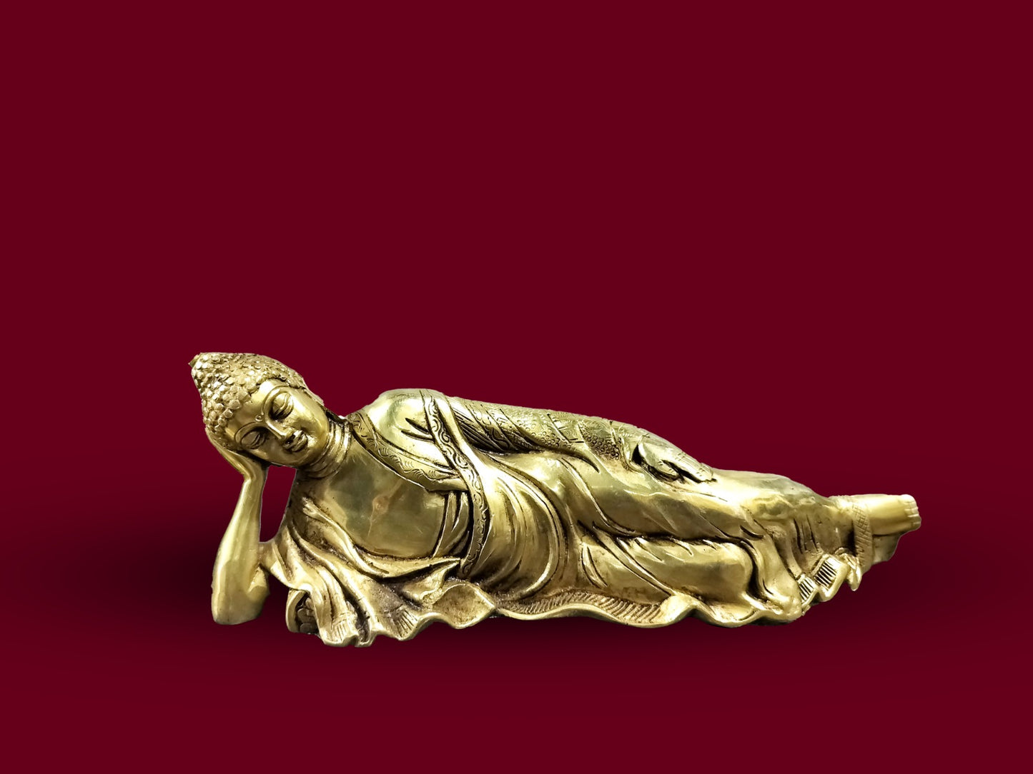 Brass Sleeping Buddha Statue