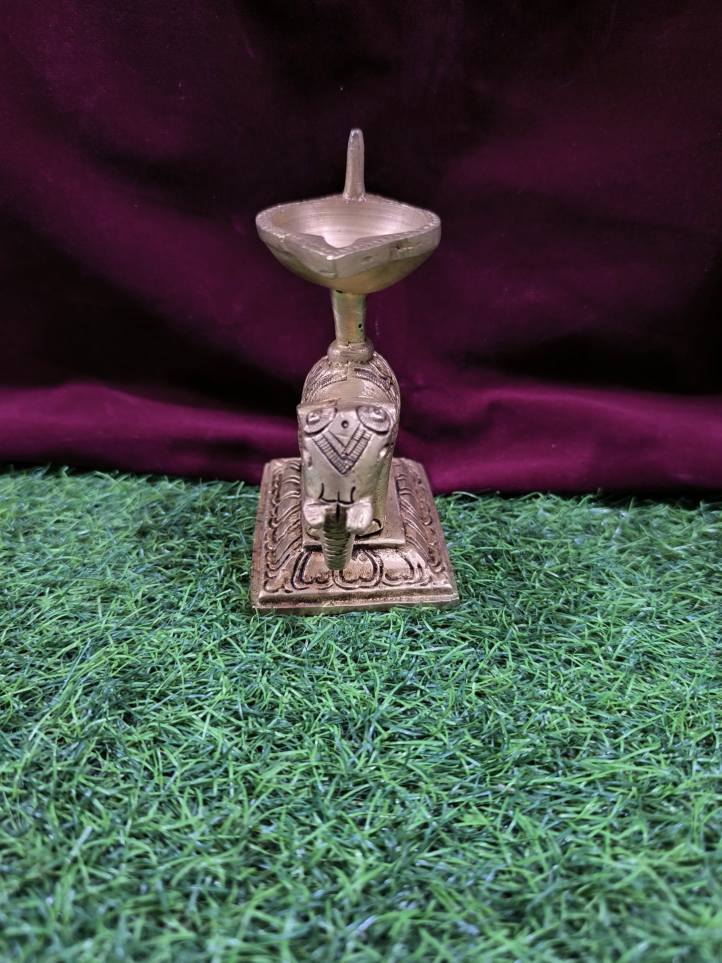 Brass Nandi Diya / Bull-Shaped Oil Lamp or Nandi Deepam
