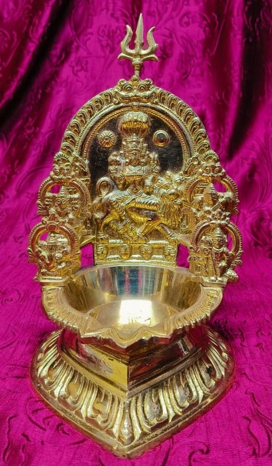Goddess Durga Brass Deepam / Kamakshi Lamp