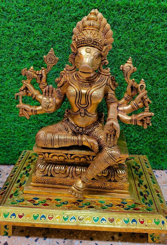 Brass Varaha Avatar of Lord Vishnu