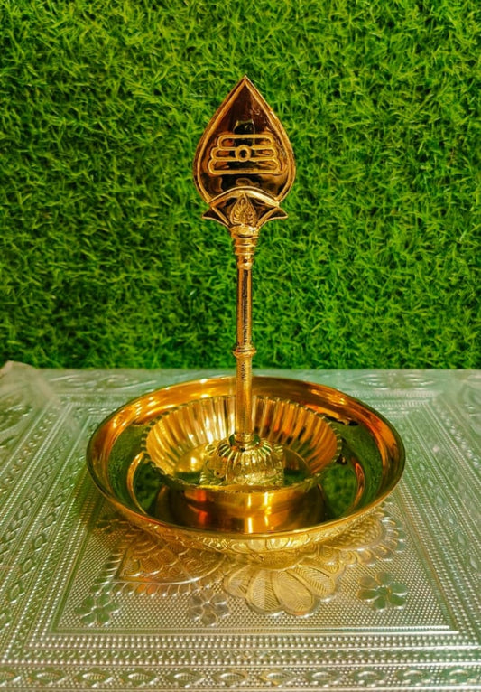 Brass Vel Diya – Lord Murugan Sacred Lamp